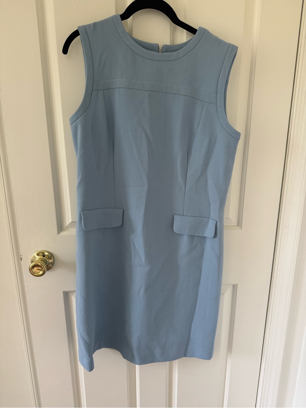 Goat Sleeveless Light Blue Shift Dress
